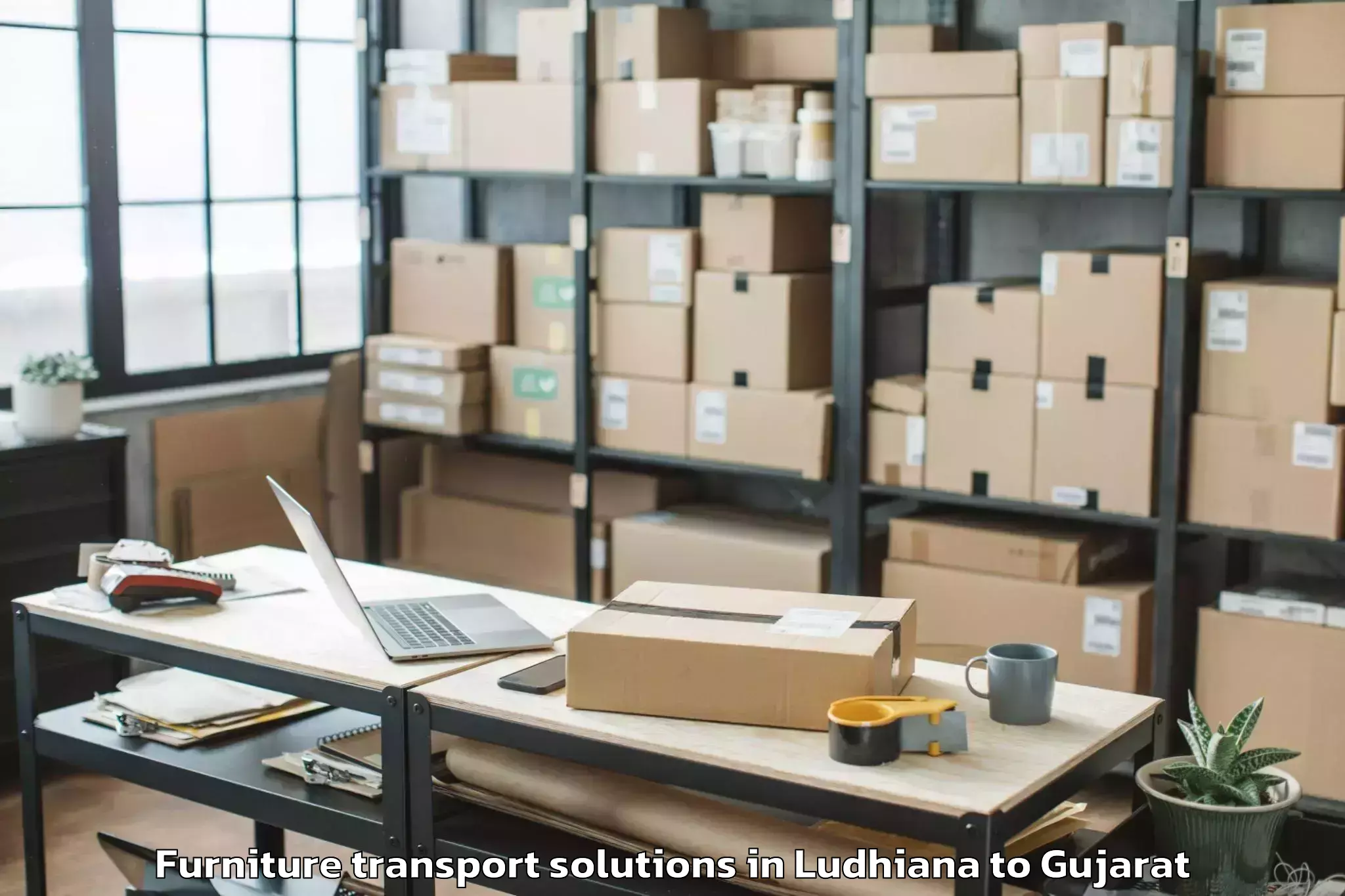 Top Ludhiana to Ankleshwar Furniture Transport Solutions Available